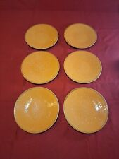 6 Assiettes Alinea Grès Veritable Orange 