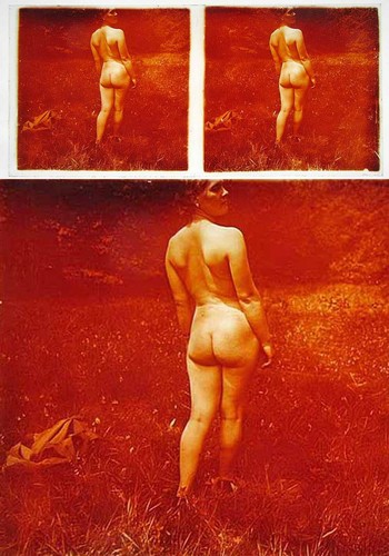 Photo stereo sur verre - verre, nu