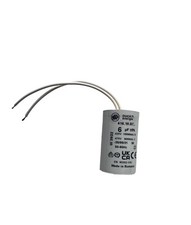 Condensateur moteur de démarrage / permanent 6µF 6uF 450V à fils Ø30x50mm