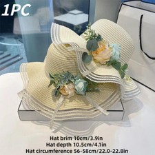 Femme Fleur Chapeau Paille