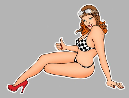 Pinup vintage pour bmw - pour, norton