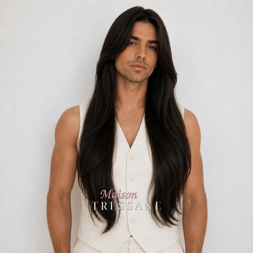 Perruque homme brun - cm, —