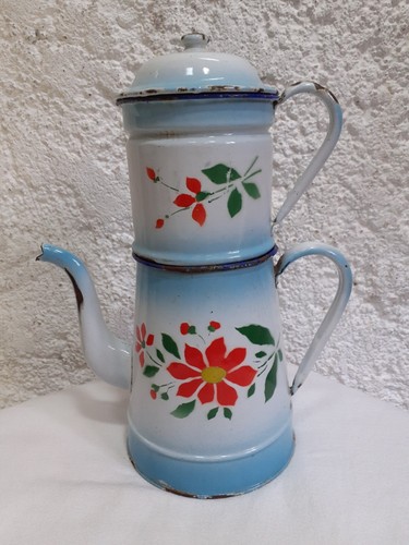 Cafetière émaillée ancienne - émaillée,