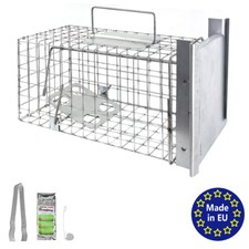 Piège à Animaux Humaine Animal Vivant Piège Cage 35x17x17cm Fouine Martre Petigi