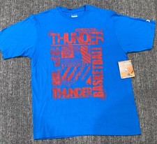 Oklahoma City Thunder Zipway NEW Tee Shirt Blue Size XL