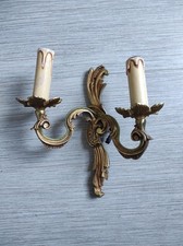 Ancienne applique bronze LG Paris Lucien Gau style Louis XV rocaille