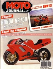 MOTO JOURNAL  912 BMW K1 K100 500 Compresseur HONDA NR 750 Pacific Coast 1989