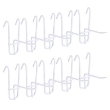 10 Pcs Crochets Pour Grillage, Crochets En Fer Pour Grillage De 2 Pouces, Blanc