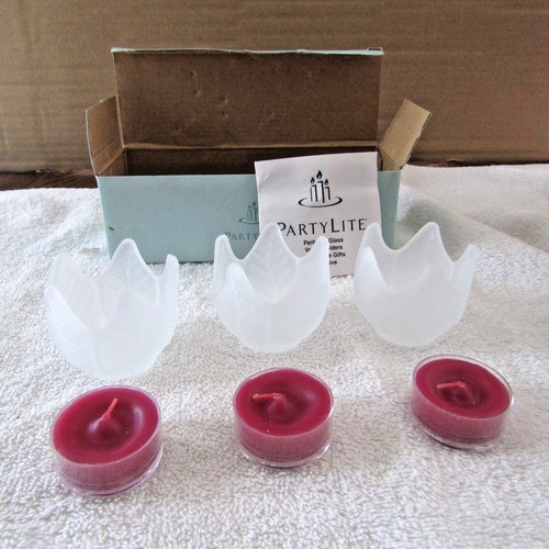 Partylite p0290 frosted lotus - frosted,