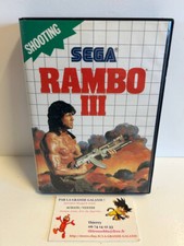 Jeu Vidéo Retro Rambo III 3 Sega Master System CIB Shooting 7015 1988 TBE Tir