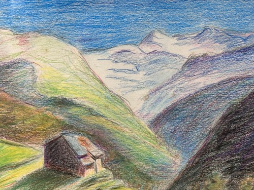Tableau ancien pastel - ancien,