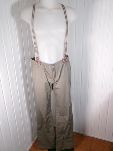 Salopette chino coton kaki