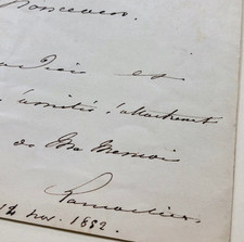 Alphonse de LAMARTINE - Belle lettre adressée à Eugène Pelletan