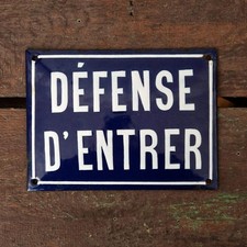 Plaque émaillée ancienne «