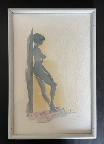 Aquarelle nue clair obscur jo - obscur,