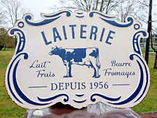 Plaque métal Laiterie depuis