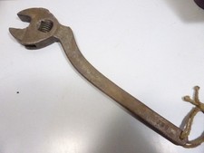 vintage ancien outils CLE à MOLETTE FACOM 40 coudé old tools 