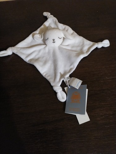 Doudou plat lapin blanc - plat,