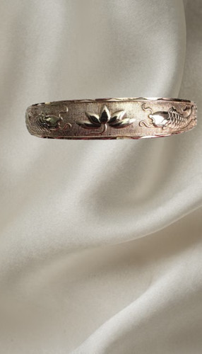Bracelet jonc argenté - bracelet,