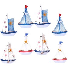 8 Pcs Modèle De Bateau Style