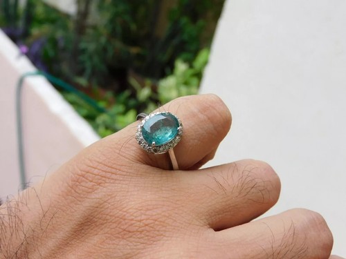 Bague ovale blanc massif - or,