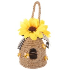  Ruche décorative en nid d'abeille tissée en paille, Style rustique, ornement