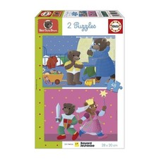 Puzzle - EDUCA - Petit Ours Brun : Ensemble de 2 puzzles de 48 pieces pour enfan