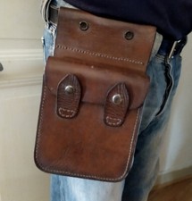 Pochette vintage de ceinture en cuir épais vintage cartouchière