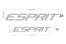 Autocollant Dethleffs ESPRIT, Esprit de remplacement, pour Dethleffs 3 pièces 3D