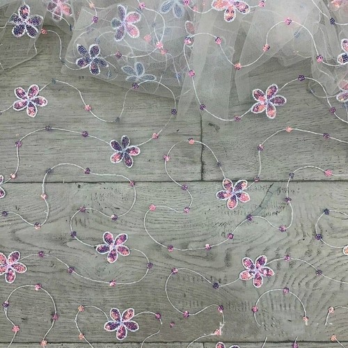 Maille sequin tissu dentelle - maille,