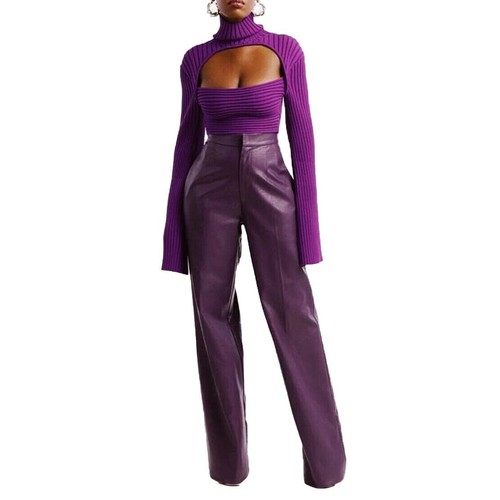 Pantalon cuir agneau - en,