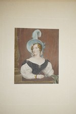LITHO COULEUR  PORTRAIT FEMME