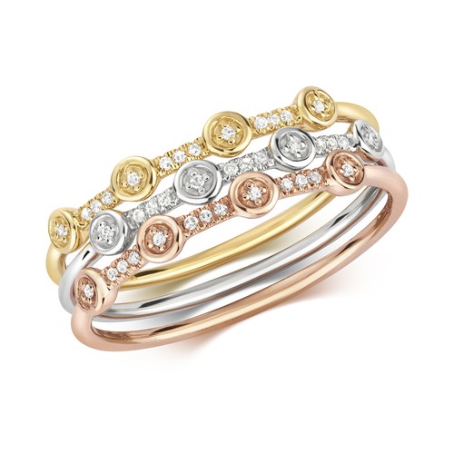 Empilés bague femme - empilés, or