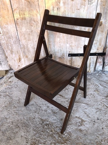 Chaise pliante bois foncé - chaise,