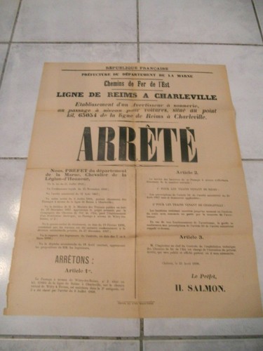 Rare affiche ancienne 19ème - affiche,