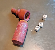 Jeu 421  en MINI BOUTEILLE bois   APERITIF SAINT RAPHAEL -QUINQUINA avec 3 dés