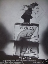 PUBLICITÉ 1970 PARFUM VIVARA EMILIO PUCCI PARFUM ENSOLEILLÉ - ADVERTISING