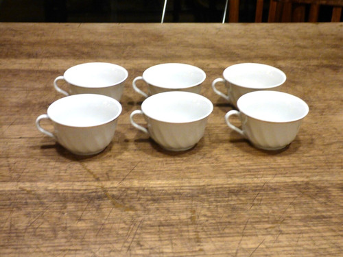 Lot tasses blanches - 6,