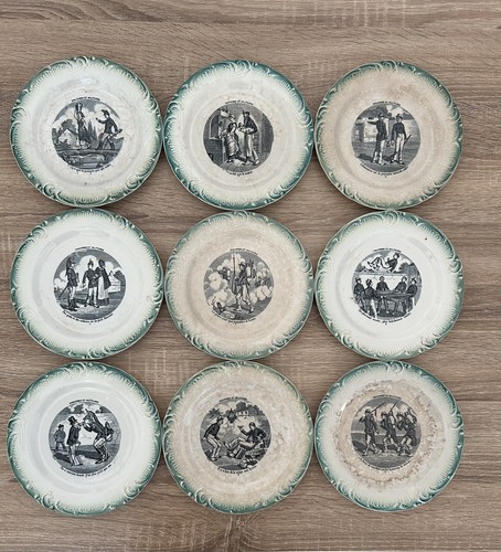 Assiettes porcelaine gien - 9,