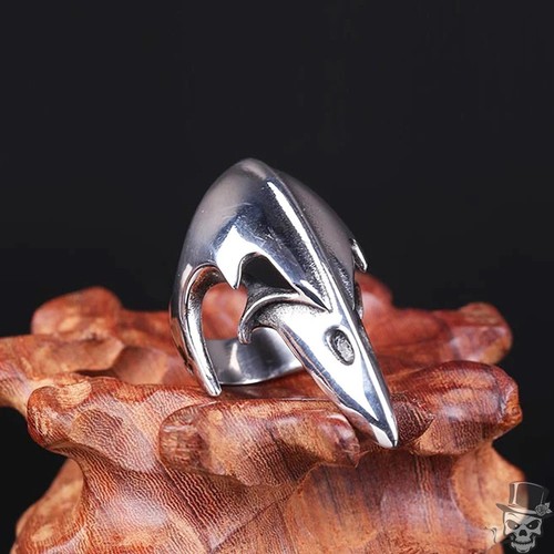 Bague crâne corbeau - de,
