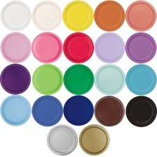 Assiette en Carton Multicolore Vaisselle Jetable Fête Monochrome Déco Décoration