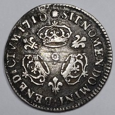 RARE Monnaie Argent, 1/10 Ecu