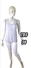 Tbs Taille 38  haut top tee shirt débardeur gris clair femme