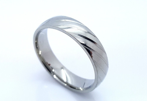 Bague anneau haut poli acier - bague,