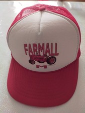 casquette hat Farmall M Tractor Red Rope Mesh Trucker Snapback Nissin Cap 1991