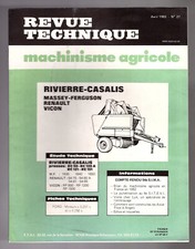 ▬►REVUE TECHNIQUE  AGRICOLE RAMSSEUSE PRESSE MASSEY FERGUSON_RIVIERE CASALIS