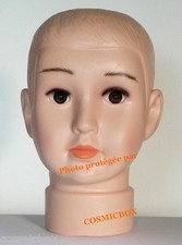 TETE de mannequin enfant présentation magasin garçon chapeaux lunettes chérubin