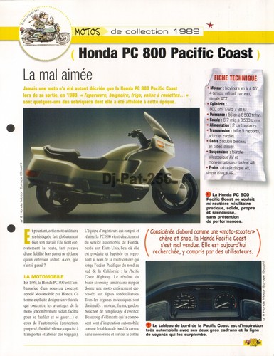 Fiche moto honda pc 800 - fiche,