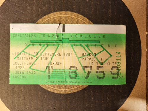 Johnny hallyday billet de - hallyday,