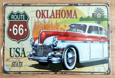 Plaque murale en métal 20X30 cm - Déco Route 66 Vintage USA